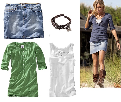 Dokonalý jarní i letní outfit / Džínové sukně 2010 (http://www.luxurymag.cz)